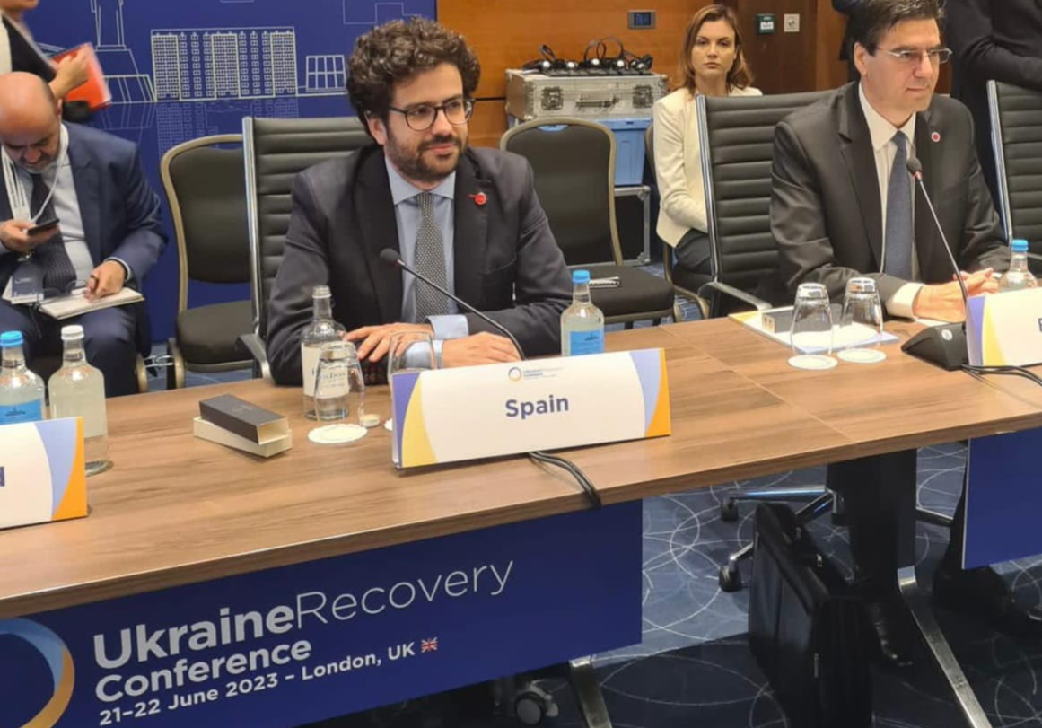 El director de la AECID, Antón Leis, en la Conferencia Internacional sobre Recuperación de Ucrania