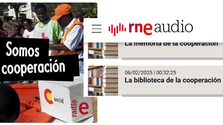 Capturas de la web de RNE Somos cooperación