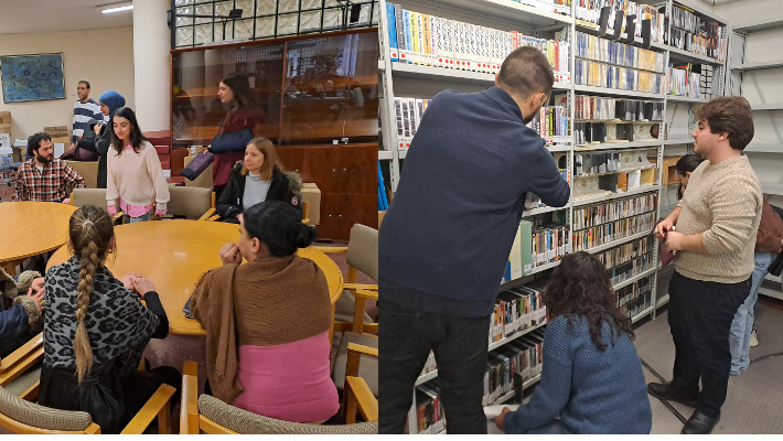 A la izquierda estudiantes de la UCM y a la derecha de la UAM, en nuestras instalaciones