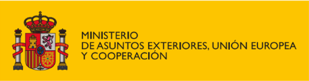 Logo del Ministerio de Exteriores de España, lleva a la página del ministerio de asuntos exteriores