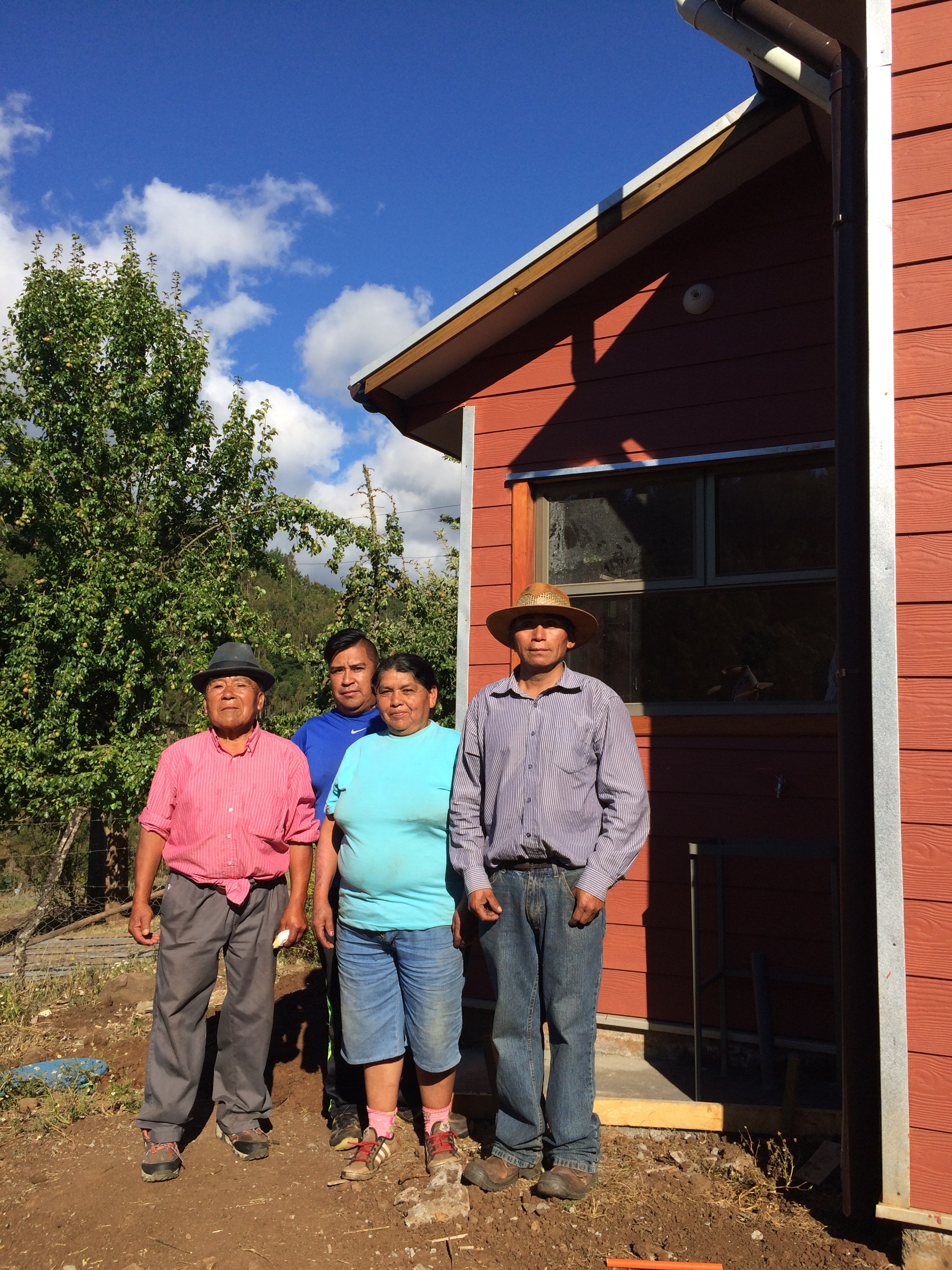 Casetas higiénicas construídas en el programa de la Araucanía chilena