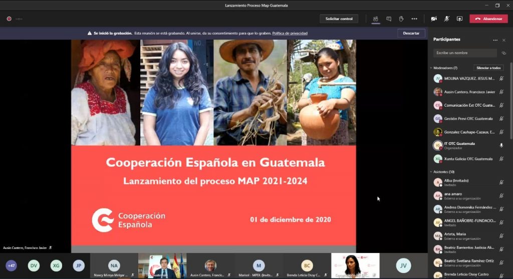 Aecid Guatemala inició la formulación del Marco de Asociación País 2021-2024