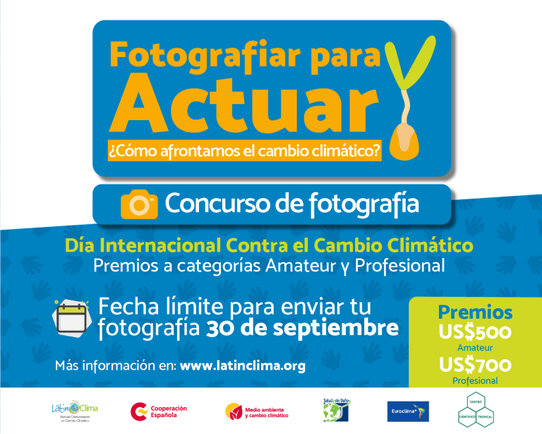 Concurso de fotografía sobre acciones para enfrentar el cambio climático