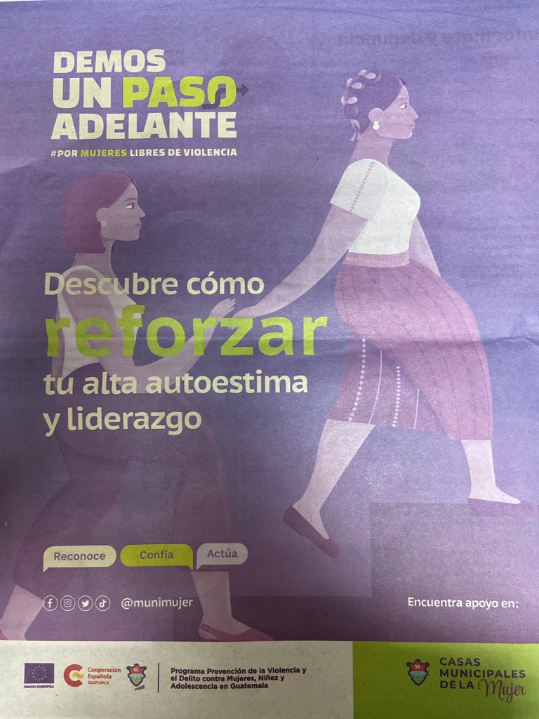 Municipalidad de Guatemala lanza campaña para prevenir la violencia contra mujeres y niñas, con el apoyo de la Unión Europea y la Cooperación Española